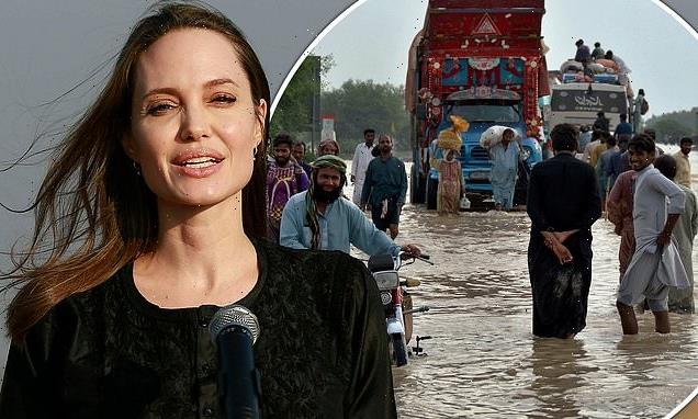 Angelina Jolie visits flood-ravaged Pakistan amid humanitarian crisis