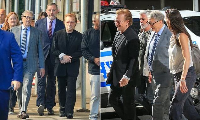 Bill Gates strolls through NYC with Bono