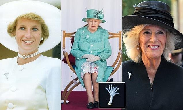 Camilla wears replica of leek brooch worn by Her late Majesty in Wales