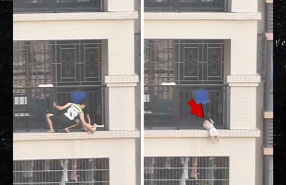 Child Dangling from Balcony Rescued in China