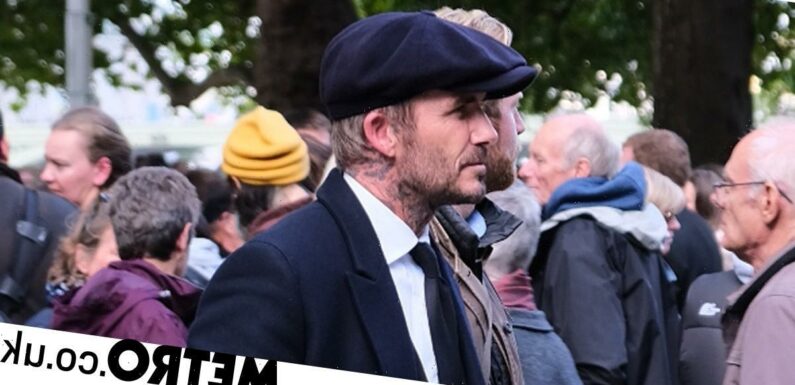 David Beckham joins lengthy queue at 2am to see Queen lying in state