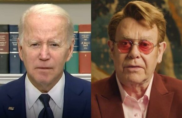 Elton John Surprised With National Humanities Medal by President Joe Biden
