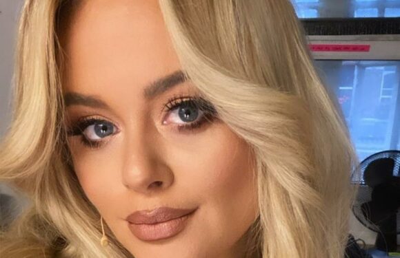 Emily Atack stuns in low-cut red dress as she glams up for filming after boozy break | The Sun