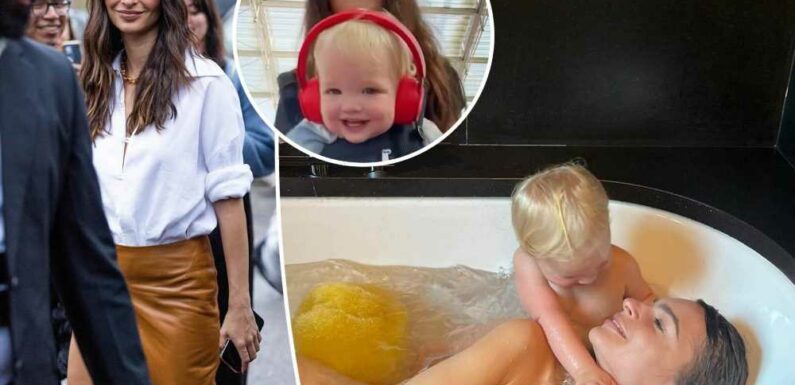 Emily Ratajkowski dances with son after bathtub photos: Stop talkin bout me