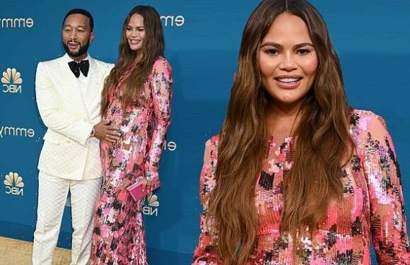 Emmys 2022: Chrissy Teigen shares baby bump with husband John Legend