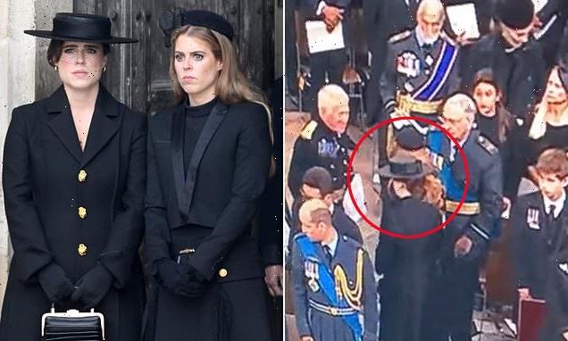 Fans confused as Beatrice and Eugenie appear to leave funeral early