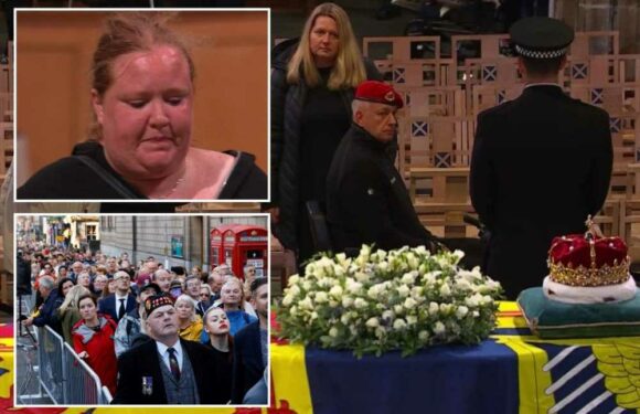First of thousands of tearful mourners file past Queen's coffin at Edinburgh lying-in-state before 4 days in London | The Sun