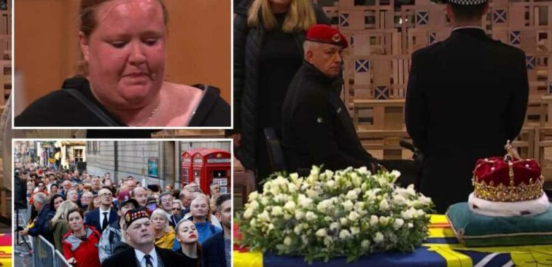 First of thousands of tearful mourners file past Queen's coffin at Edinburgh lying-in-state before 4 days in London | The Sun