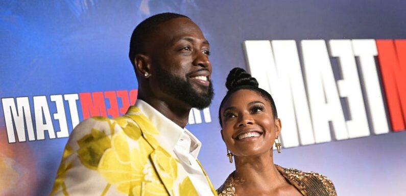 Gabrielle Union and Dwyane Wade Match in Gold at the "Redeem Team" Premiere
