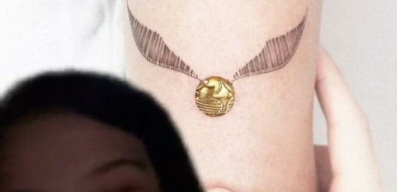 Harry Potter fans in stitches after woman’s golden snitch tattoo goes wrong
