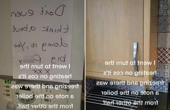 I was freezing so went to turn the heating on & found a hilarious note from my other half – it stopped me in my tracks | The Sun