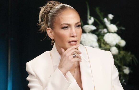 J Lo Pulls Off a Bridal-White Suit and 6-Inch Platforms