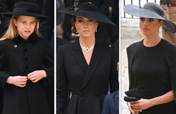 Jewellery Kate, Meghan and Charlotte wore to Queen’s funeral