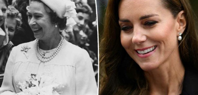 Kate Middleton wears Queen Elizabeths pearl earrings to Sandringham