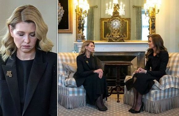 Kate meets Ukraine's First Lady at Buckingham Palace