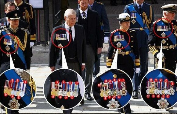 King Charles, Anne and Edward boast military medals on uniforms