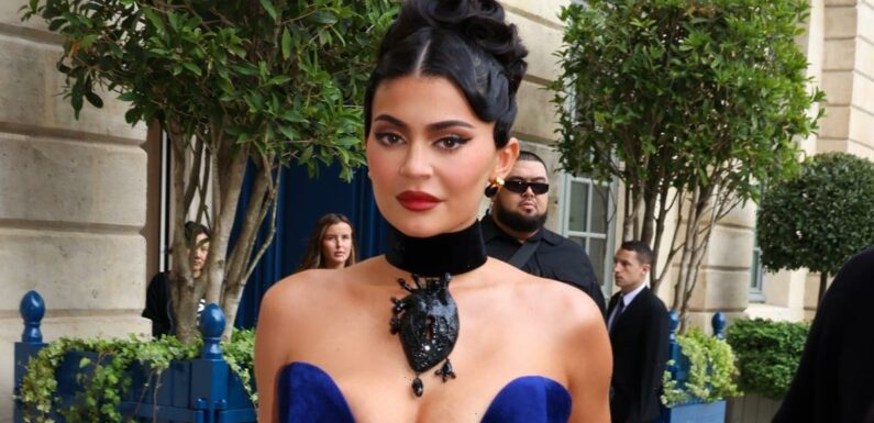 Kylie Jenner's Cone Bra Gown Plunges Down to Her Waistline
