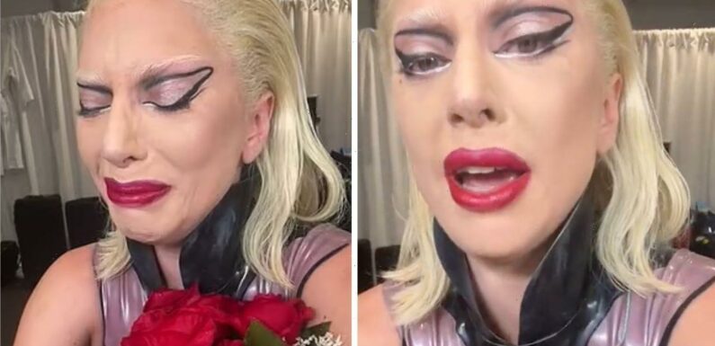 Lady Gaga sobs as shes forced to cancel show due to lightning strike