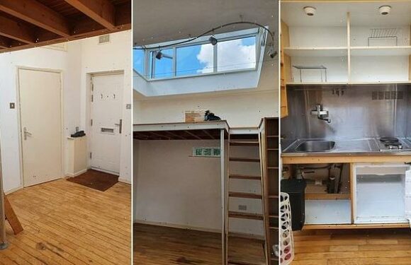 London studio flat with kitchen in a cupboard costs £1,300 a month