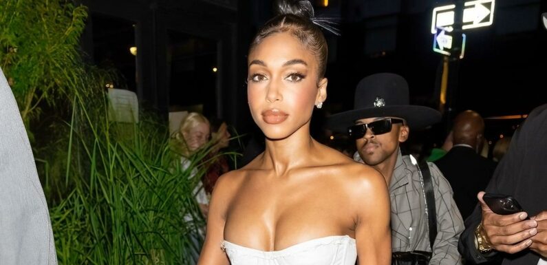 Lori Harvey Nailed the Lingerie-as-Outerwear Trend in a White Corset