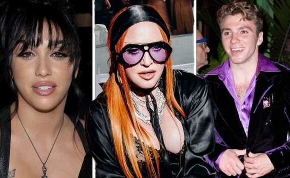 Madonna wows in busty corset with stylish kids Rocco and Lourdes