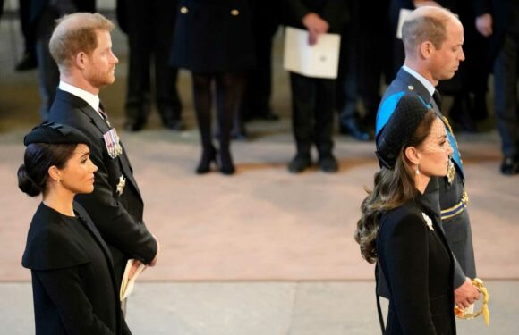 Meghan Markle and Kate Middleton Reunite But Keep Space at Queen's Coffin Procession