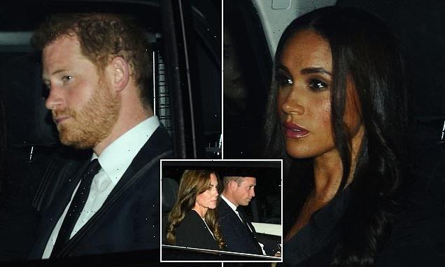 Meghan Markle and Prince Harry join royal family at Buckingham Palace