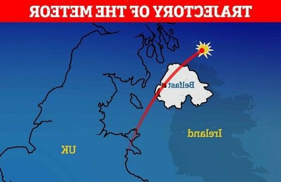 Meteor which passed directly over Belfast at 8,800mph crashed into sea