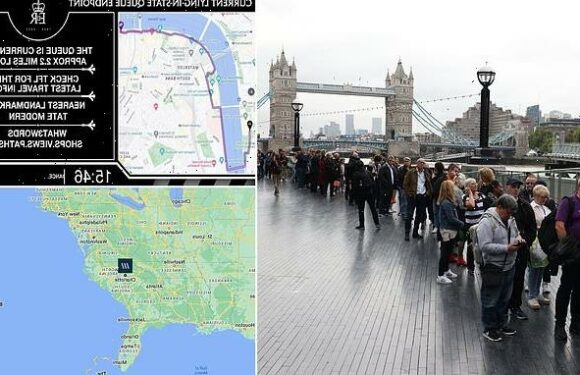 Mourners joining queue to see the Queen were directed to California