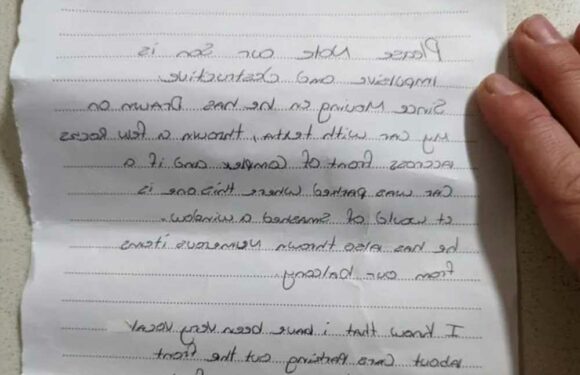 Mum has been praised for her brutally honest note warning neighbours about son’s behaviour | The Sun