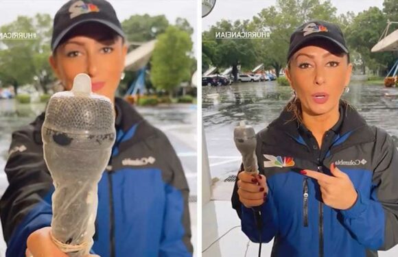 NBC Hurricane Reporter Using Condoms to Protect Microphone