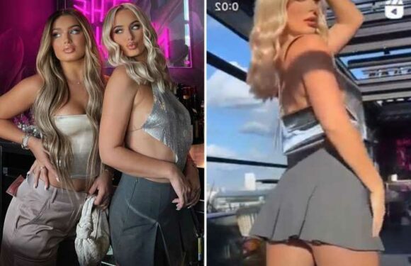 Newly single Love Island star Millie Court flashes her bum in TINY mini-skirt | The Sun