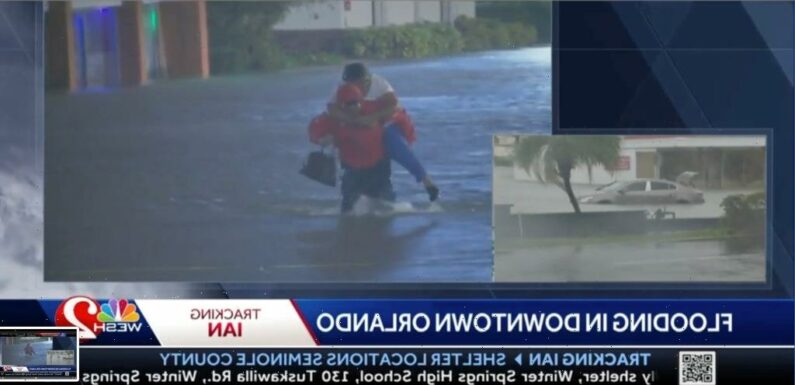 Orlando TV Reporter Rescues Woman Whose Vehicle Got Stuck In Hurricane Ian Floodwaters