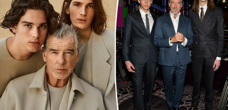 Pierce Brosnan covers British GQ with look-alike sons Dylan and Paris: photos