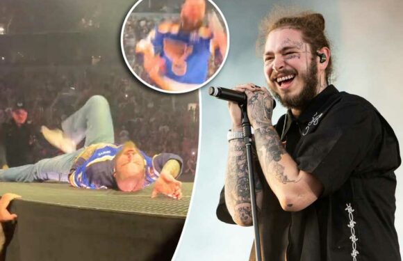 Post Malone takes nasty tumble while performing ‘Circles’ in St. Louis