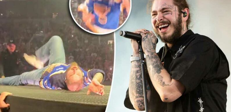 Post Malone takes nasty tumble while performing ‘Circles’ in St. Louis
