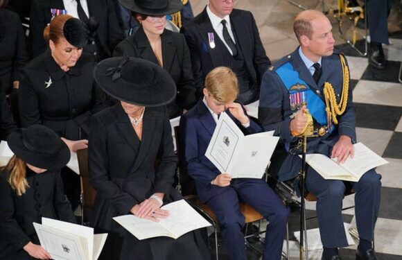 Prince George wipes away tears in heartbreaking clip as he says goodbye to Gan Gan