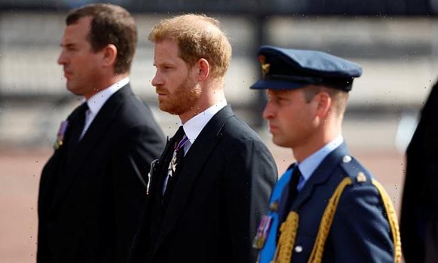 Prince William and Prince Harry are reunited for Queen's procession