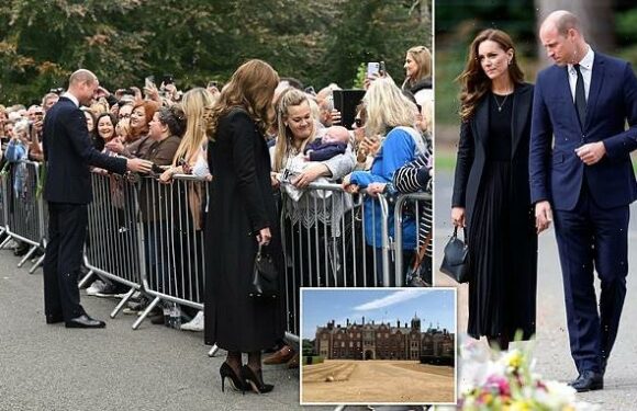 Prince and Princess of Wales receive locals at Sandringham House