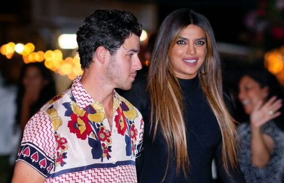 Priyanka Chopra's Date-Night Dress Has a Lace-Up Back Threaded Through Silver Rings