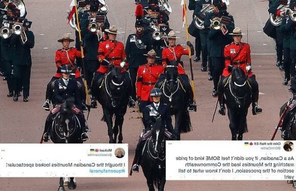 Proud moment as four Mounties lead Queen's funeral procession
