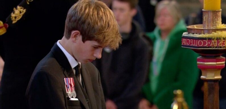 Queens grandson James, 14, likened to young Prince William at Dianas funeral