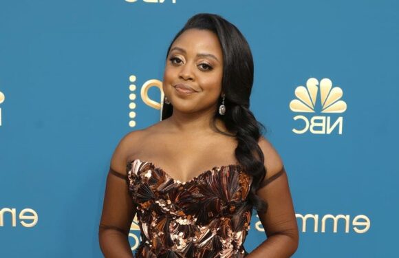 Quinta Brunson Wears Metallic Gown With Thigh-High Slit at 2022 Emmys