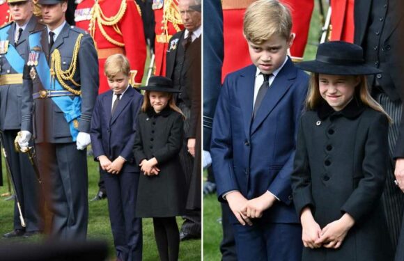 Royal fans spot the cute moment Charlotte appears to remind Prince George about official protocol at the Queen's funeral | The Sun