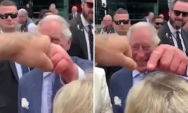 Royal fist bump: King Charles gives VERY non-traditional greeting