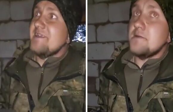 Russian soldier surprised to be confronted by Ukrainian army troops