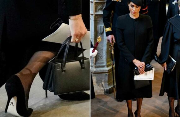 Secret symbol on Meghan Markle’s shoes explained as confused royal fans finally figure it out | The Sun