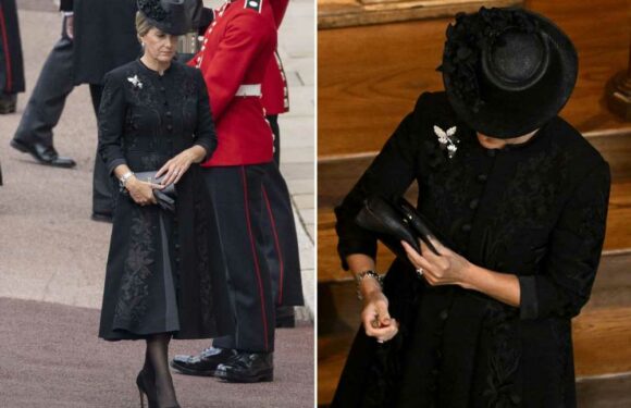 Sophie Wessex paid tribute to the Queen with heartbreaking subtle detail on her bespoke dress at the funeral | The Sun