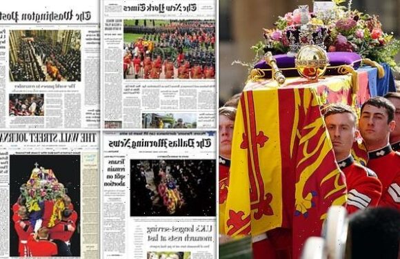 US newspapers from coast to coast mark the funeral of the Queen
