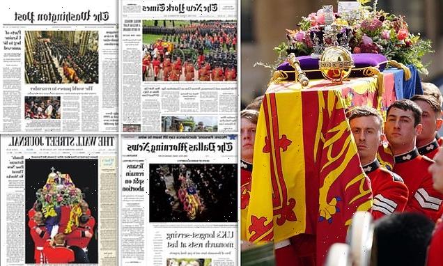 US newspapers from coast to coast mark the funeral of the Queen